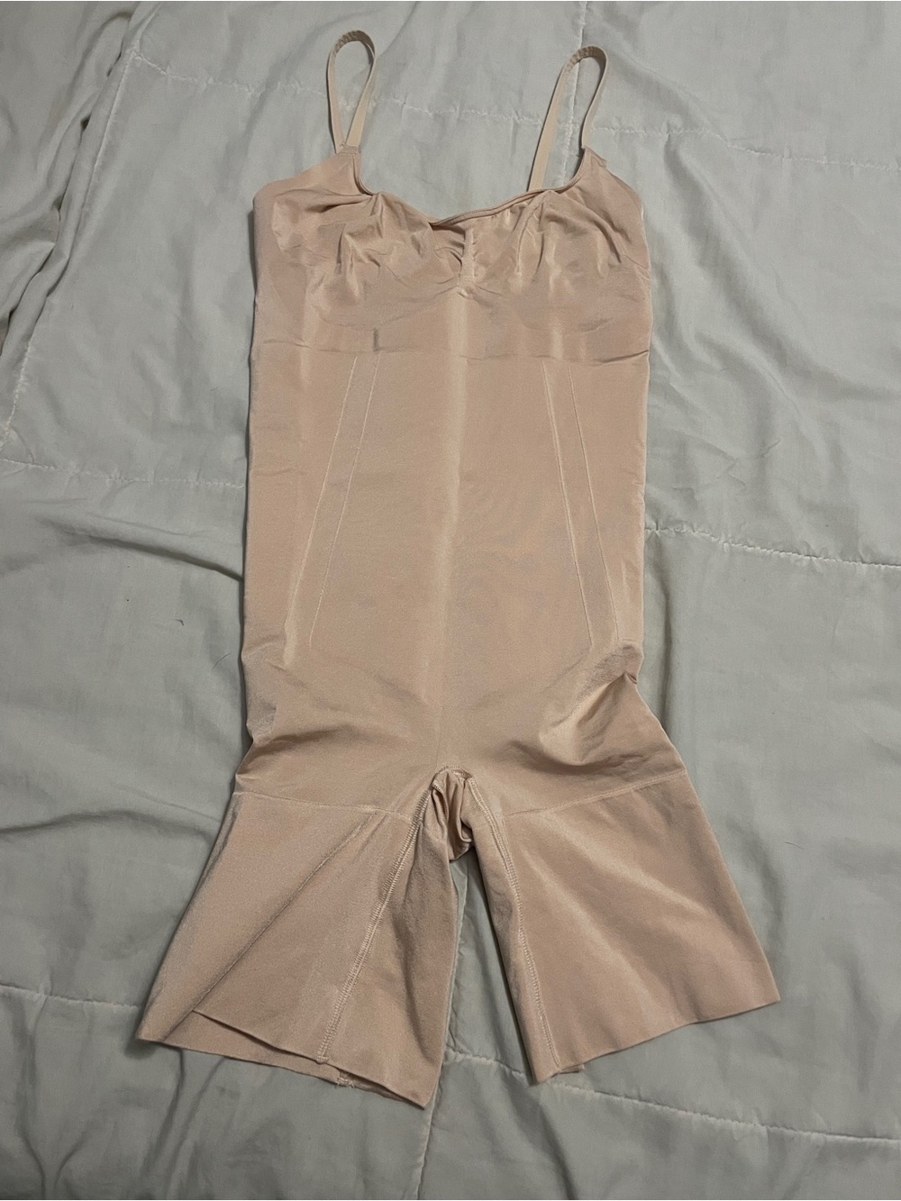 Spanx Nude/Shimmer Shapewear Bodysuit with Built-In Support